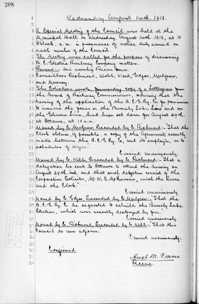 14-Aug-1918 Meeting Minutes pdf thumbnail