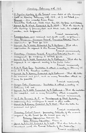 4-Feb-1918 Meeting Minutes pdf thumbnail