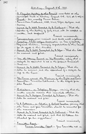 5-Aug-1918 Meeting Minutes pdf thumbnail