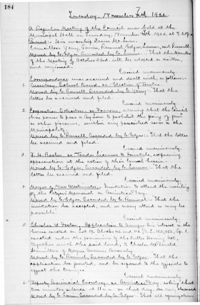 7-Nov-1922 Meeting Minutes pdf thumbnail