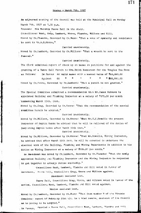 7-Mar-1927 Meeting Minutes pdf thumbnail