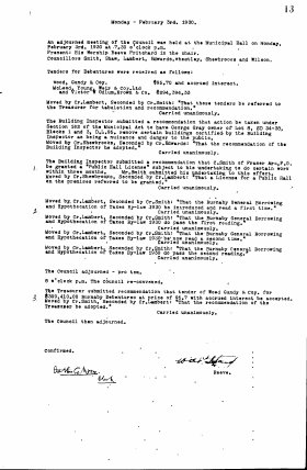 3-Feb-1930 Meeting Minutes pdf thumbnail