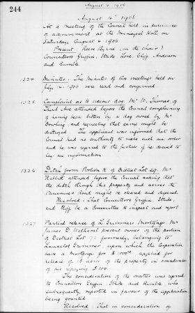 4-Aug-1906 Meeting Minutes pdf thumbnail