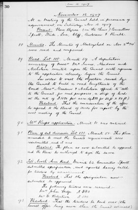 16-Nov-1907 Meeting Minutes pdf thumbnail
