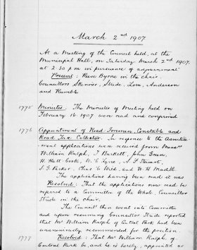 2-Mar-1907 Meeting Minutes pdf thumbnail