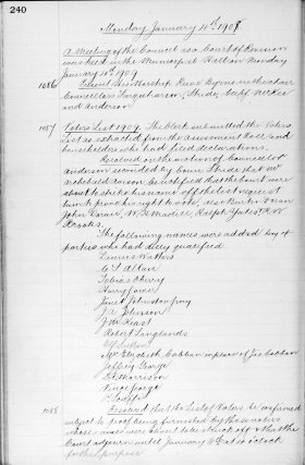 4-Jan-1909 Meeting Minutes pdf thumbnail
