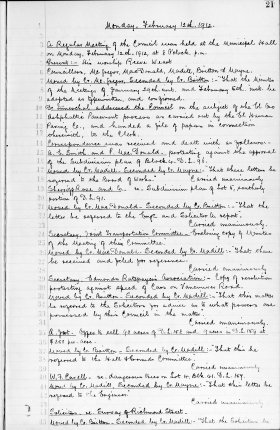 12-Feb-1912 Meeting Minutes pdf thumbnail