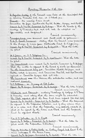 16-Dec-1912 Meeting Minutes pdf thumbnail