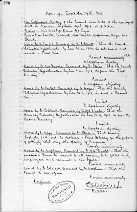 29-Sep-1913 Meeting Minutes pdf thumbnail