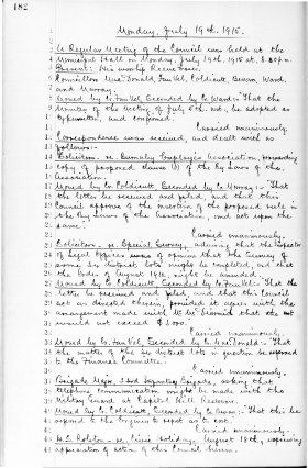 19-Jul-1915 Meeting Minutes pdf thumbnail