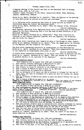 11-Aug-1930 Meeting Minutes pdf thumbnail