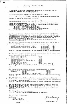 1-Nov-1933 Meeting Minutes pdf thumbnail