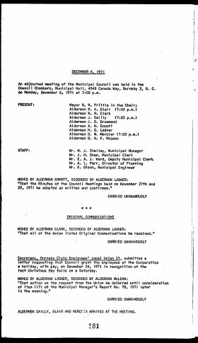 6-Dec-1971 Meeting Minutes pdf thumbnail