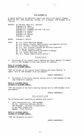 26-Nov-1990 Meeting Minutes pdf thumbnail