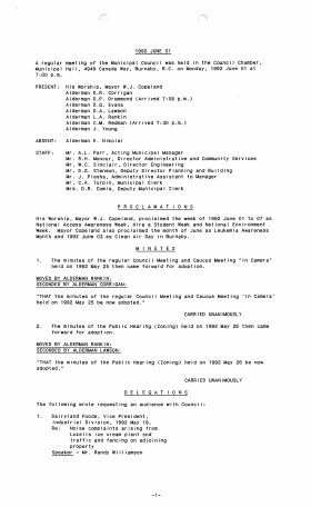 1-Jun-1992 Meeting Minutes pdf thumbnail