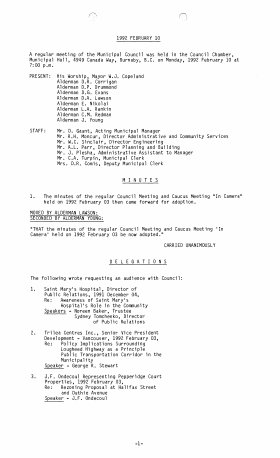 10-Feb-1992 Meeting Minutes pdf thumbnail