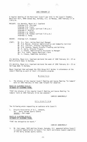17-Feb-1992 Meeting Minutes pdf thumbnail