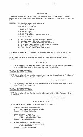 2-Mar-1992 Meeting Minutes pdf thumbnail