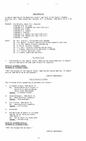 23-Mar-1992 Meeting Minutes pdf thumbnail