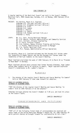 24-Feb-1992 Meeting Minutes pdf thumbnail