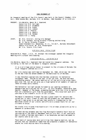 7-Dec-1992 Meeting Minutes pdf thumbnail