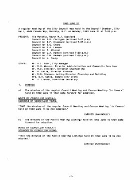21-Jun-1993 Meeting Minutes pdf thumbnail