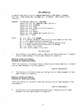 4-Jan-1993 Meeting Minutes pdf thumbnail