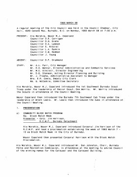 8-Mar-1993 Meeting Minutes pdf thumbnail