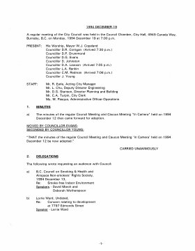 19-Dec-1994 Meeting Minutes pdf thumbnail