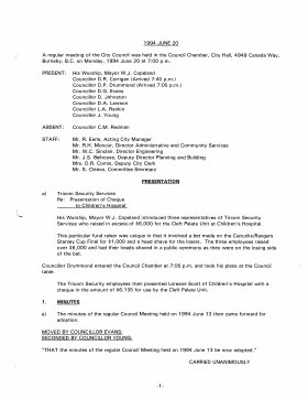 20-Jun-1994 Meeting Minutes pdf thumbnail