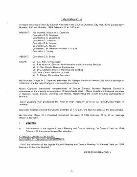 21-Feb-1994 Meeting Minutes pdf thumbnail