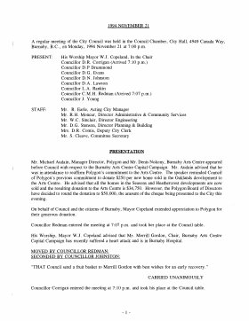 21-Nov-1994 Meeting Minutes pdf thumbnail