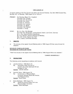 22-Aug-1994 Meeting Minutes pdf thumbnail