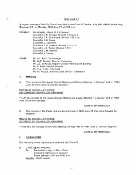 27-Jun-1994 Meeting Minutes pdf thumbnail