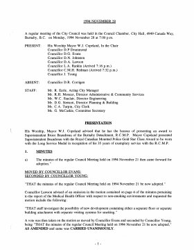 28-Nov-1994 Meeting Minutes pdf thumbnail