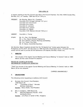 5-Apr-1994 Meeting Minutes pdf thumbnail