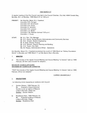 7-Mar-1994 Meeting Minutes pdf thumbnail