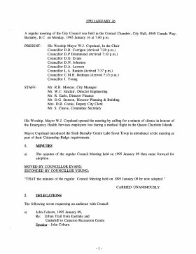 16-Jan-1995 Meeting Minutes pdf thumbnail