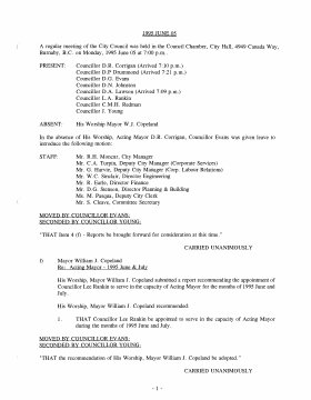 5-Jun-1995 Meeting Minutes pdf thumbnail