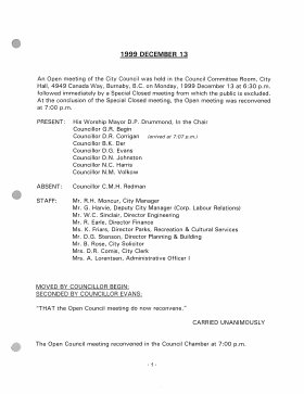 13-Dec-1999 Meeting Minutes pdf thumbnail