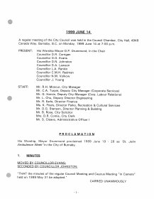 14-Jun-1999 Meeting Minutes pdf thumbnail