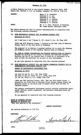 19-Nov-1974 Meeting Minutes pdf thumbnail