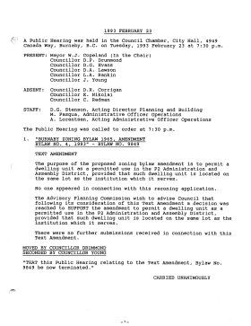 23-Feb-1993 Meeting Minutes pdf thumbnail