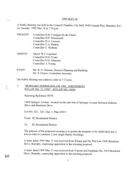 16-May-1995 Meeting Minutes pdf thumbnail