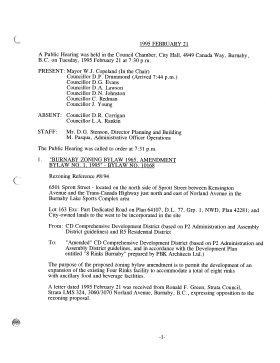 21-Feb-1995 Meeting Minutes pdf thumbnail