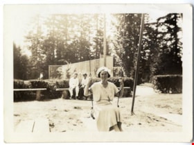 Dorthoy Easthope on a swing, [between 1940 and 1960] thumbnail