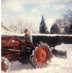 George Easthope on snow plow, January 1982 thumbnail