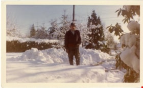 George Easthope shovelling snow, January 16, 1969 thumbnail