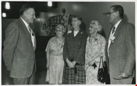 Volunteer's Gala - Les Creelman; Mrs. Anna Belle MacKay; Mrs. Florence Godwin; Mrs. Helen Street and Peter Acland, ca.1965 thumbnail