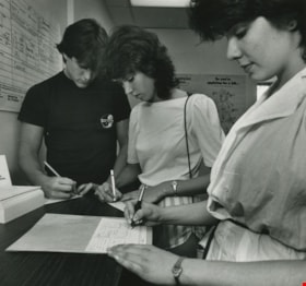 Jordy Groves, Barb Edwards, and Marlene Weston, 1983 thumbnail